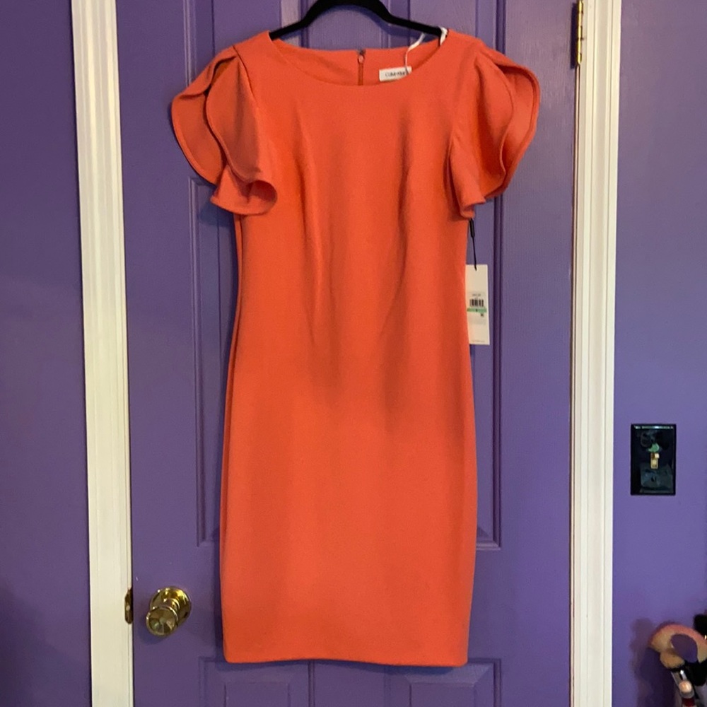 Orange Calvin Klein Dress size 8 NWT
